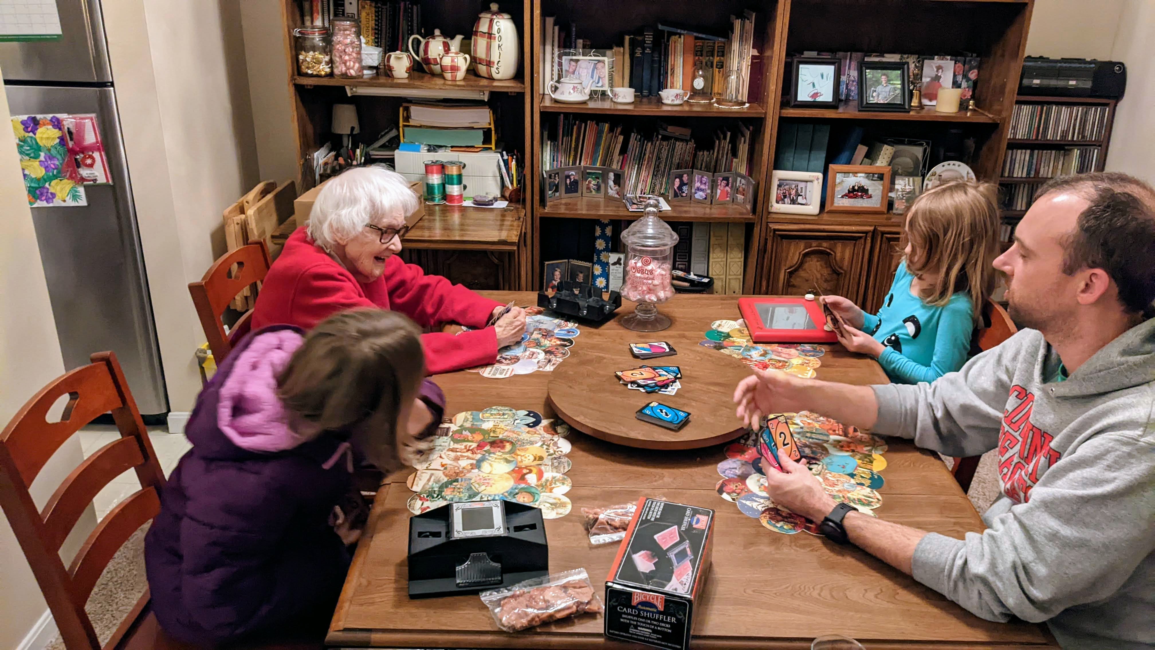 Playing cards with Grandma