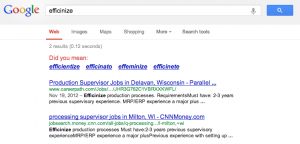 Google Search for efficinize